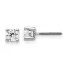 Diamond2deal 14k Gold 1/2 Ct Round Lab Grown Diamond Stud Earrings Screw Back Vs Clarity, D-e Color In Yellow