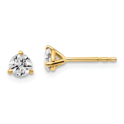Diamond2deal 14k Gold 1/2 Ct Round Lab Grown Diamond Stud Earrings Vs Clarity, D-e Color In White