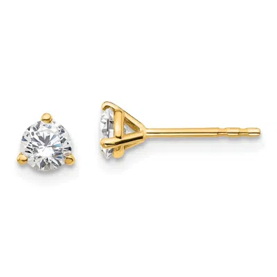 Diamond2deal 14k Gold 1/2 Ct Round Lab Grown Diamond Stud Earrings Vs Clarity, D-e Color In Pattern