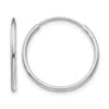 Diamond2deal 14k Gold 1.20mm Round Shape Endless Hoop Earrings In Metallic