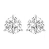 Diamond2deal 14k Gold 1.25ct Round Lab Grown Diamond Stud Earrings 3 Prong In White