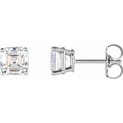 Diamond2deal 14k Gold 1/2ct Lab-grown Diamond Earrings Clarity Si, Color G-h In White