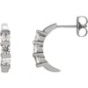 Diamond2deal 14k Gold 1/2ct Lab-grown Diamond Earrings Clarity Si, Color G-h In White