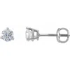 Diamond2deal 14k Gold 1/2ct Lab-grown Diamond Earrings Clarity Si, Color G-h In White