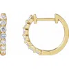 Diamond2deal 14k Gold 1/2ct Lab-grown Diamond Hoop Earrings Clarity Si, Color G-h In Yellow
