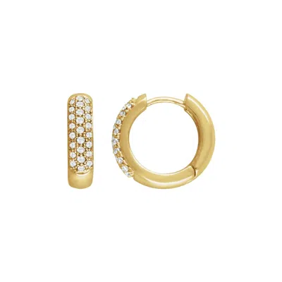 Diamond2deal 14k Gold 1/2ct Lab-grown Diamond Hoop Earrings Clarity Si, Color G-h In Yellow