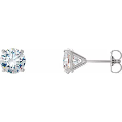 Diamond2deal 14k Gold 1/2ct Lab-grown Diamond Stud Earrings Clarity Vs, Color F-g In White