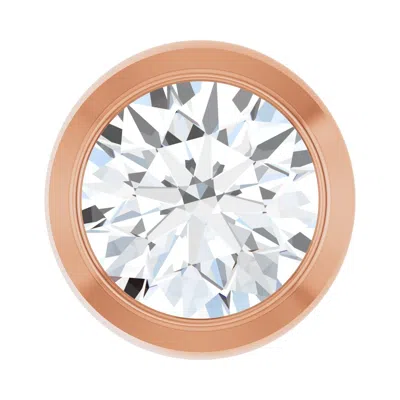 Diamond2deal 14k Gold 1/3 Ct Lab Grown Diamond Chain Slide Pendant In Pink