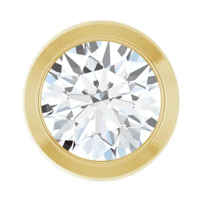 Diamond2deal 14k Gold 1/3 Ct Lab Grown Diamond Chain Slide Pendant In Yellow