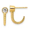 Diamond2deal 14k Gold 1/3 Ct Lab Grown Diamond J Hoop Earrings Vs Clarity, D-e Color In White