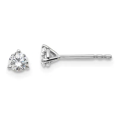 Diamond2deal 14k Gold 1/3 Ct Round Lab Grown Diamond Stud Earrings Vs Clarity, D-e Color In Yellow