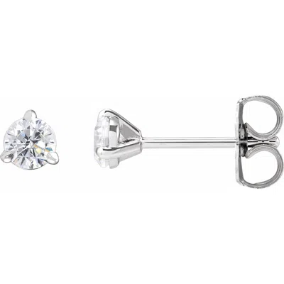 Diamond2deal 14k Gold 1/3 Lab-grown Diamond Cocktail Stud Earrings Clarity Si, Color G-h In White