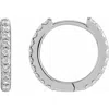 Diamond2deal 14k Gold 1/3ct Lab-grown Diamond 12.6 Mm Hoop Earrings Clarity Si, Color G-h In White