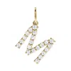 Diamond2deal 14k Gold 1/3ct Lab-grown Diamond Initial M Pendant In Yellow