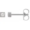 Diamond2deal 14k Gold 1/3ct Lab-grown Diamond Stud Earrings Clarity Si, Color G-h In White