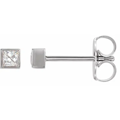 Diamond2deal 14k Gold 1/3ct Lab-grown Diamond Stud Earrings Clarity Si, Color G-h In White