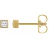 Diamond2deal 14k Gold 1/3ct Lab-grown Diamond Stud Earrings Clarity Si, Color G-h In Yellow