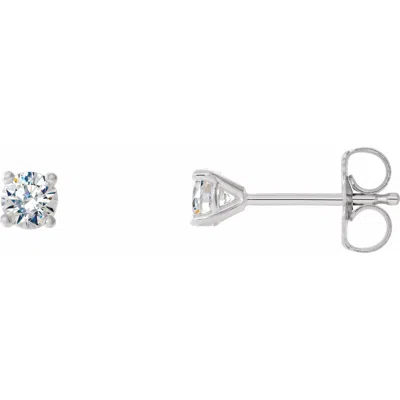 Diamond2deal 14k Gold 1/3ct Lab-grown Diamond Stud Earrings Clarity Vs, Color F-g In White