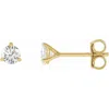 Diamond2deal 14k Gold 1/3ct Lab-grown Diamond Stud Earrings Clarity Vs, Color F-g In Yellow