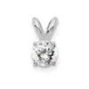Diamond2deal 14k Gold 1/4 Ct Lab Grown Diamond Round Solitaire Pendant In White