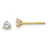Diamond2deal 14k Gold 1/4 Ct Round Lab Grown Diamond Stud Earrings Vs Clarity, D-e Color In White