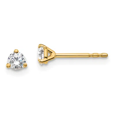 Diamond2deal 14k Gold 1/4 Ct Round Lab Grown Diamond Stud Earrings Vs Clarity, D-e Color In White