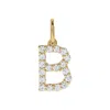 Diamond2deal 14k Gold 1/4ct Lab-grown Diamond Initial B Pendant In Yellow