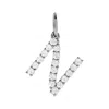 Diamond2deal 14k Gold 1/4ct Lab-grown Diamond Initial N Pendant In White