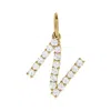 Diamond2deal 14k Gold 1/4ct Lab-grown Diamond Initial N Pendant In Yellow