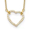Diamond2deal 14k Gold 1/5 Ct Lab Grown Diamond Heart Pendant Necklace 18" Clarity Vs, Color D-e In Yellow