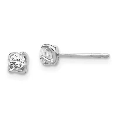 Diamond2deal 14k Gold 1/5 Ct Lab Grown Diamond Stud Earrings In White