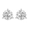 Diamond2deal 14k Gold 1.50ct Round Lab Grown Diamond Stud Earrings 3 Prong In Metallic