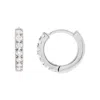 Diamond2deal 14k Gold 1/5ct Lab-grown Diamond Hoop Earrings Clarity Si, Color G-h In White
