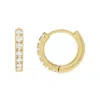 Diamond2deal 14k Gold 1/5ct Lab-grown Diamond Hoop Earrings Clarity Si, Color G-h In Yellow