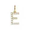 Diamond2deal 14k Gold 1/5ct Lab-grown Diamond Initial E Pendant In Yellow