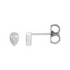 Diamond2deal 14k Gold 1/5ct Lab-grown Diamond Stud Earrings Clarity Si, Color G-h In White