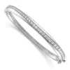 Diamond2deal 14k Gold 1.6 Ct Lab Grown Diamond Bangle Bracelet In White