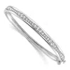Diamond2deal 14k Gold 1.8 Ct Lab Grown Diamond Bangle Bracelet In White