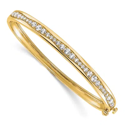 Diamond2deal 14k Gold 1.8 Ct Lab Grown Diamond Bangle Bracelet In Yellow