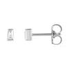 Diamond2deal 14k Gold 1/8ct Lab-grown Diamond Channel-set Earrings Clarity Si, Color G-h In White