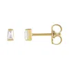 Diamond2deal 14k Gold 1/8ct Lab-grown Diamond Channel-set Earrings Clarity Si, Color G-h In Yellow