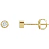 Diamond2deal 14k Gold 1/8ct Lab-grown Diamond Stud Earrings Clarity Si, Color G-h In Yellow