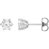 Diamond2deal 14k Gold 1ct Lab-grown Diamond Earrings Clarity Si, Color G-h In White