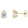 Diamond2deal 14k Gold 1ct Lab-grown Diamond Earrings Clarity Si, Color G-h In Yellow