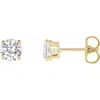 Diamond2deal 14k Gold 1ct Lab-grown Diamond Stud Earrings Clarity Vs, Color F-g In Yellow