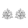Diamond2deal 14k Gold 1.50ct Round Lab Grown Diamond Stud Earrings 3 Prong In Metallic