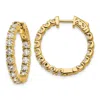 Diamond2deal 14k Gold 2 3/4 Ct Lab Grown Diamond Patented Safety Clasp In And Out Hoop Earrings Vs Clarity, D-e C In White