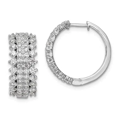 Diamond2deal 14k Gold 2 Ct Lab Grown Diamond Hinged Hoop Earrings Vs Clarity, G-h Color In Yellow
