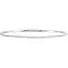 Diamond2deal 14k Gold 2 Ctw Lab-grown Diamond Stackable Bangle Bracelet 8" In White