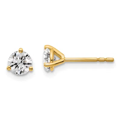 Diamond2deal 14k Gold 2/3 Ct Round Lab Grown Diamond Stud Earrings Vs Clarity, D-e Color In White